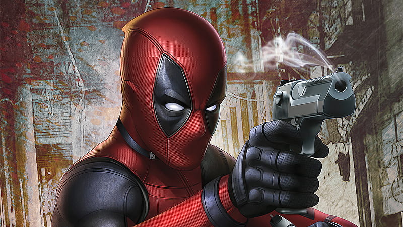 Deadpool Gun Artwork , deadpool, superheroes, artwork, artist, behance, HD wallpaper