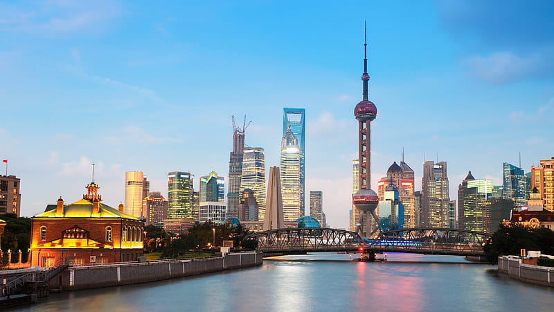 Shanghai Cityscape, cityscape, world, nature, shanghai, HD wallpaper