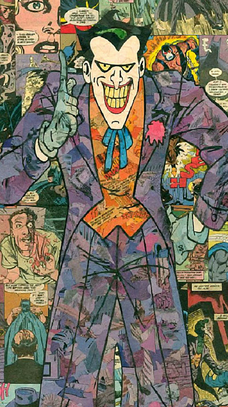 Joker - Old School, bat, batman, best, comic, crazy, dc, evil, man, marvel, villain, HD phone wallpaper