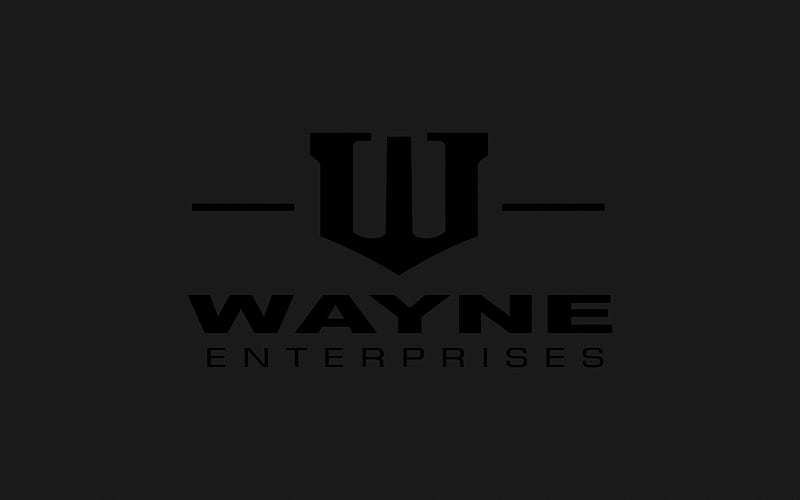 Wayne Enterprises, logo, bruce wayne, dark background, typography, comics, dc comics, HD wallpaper