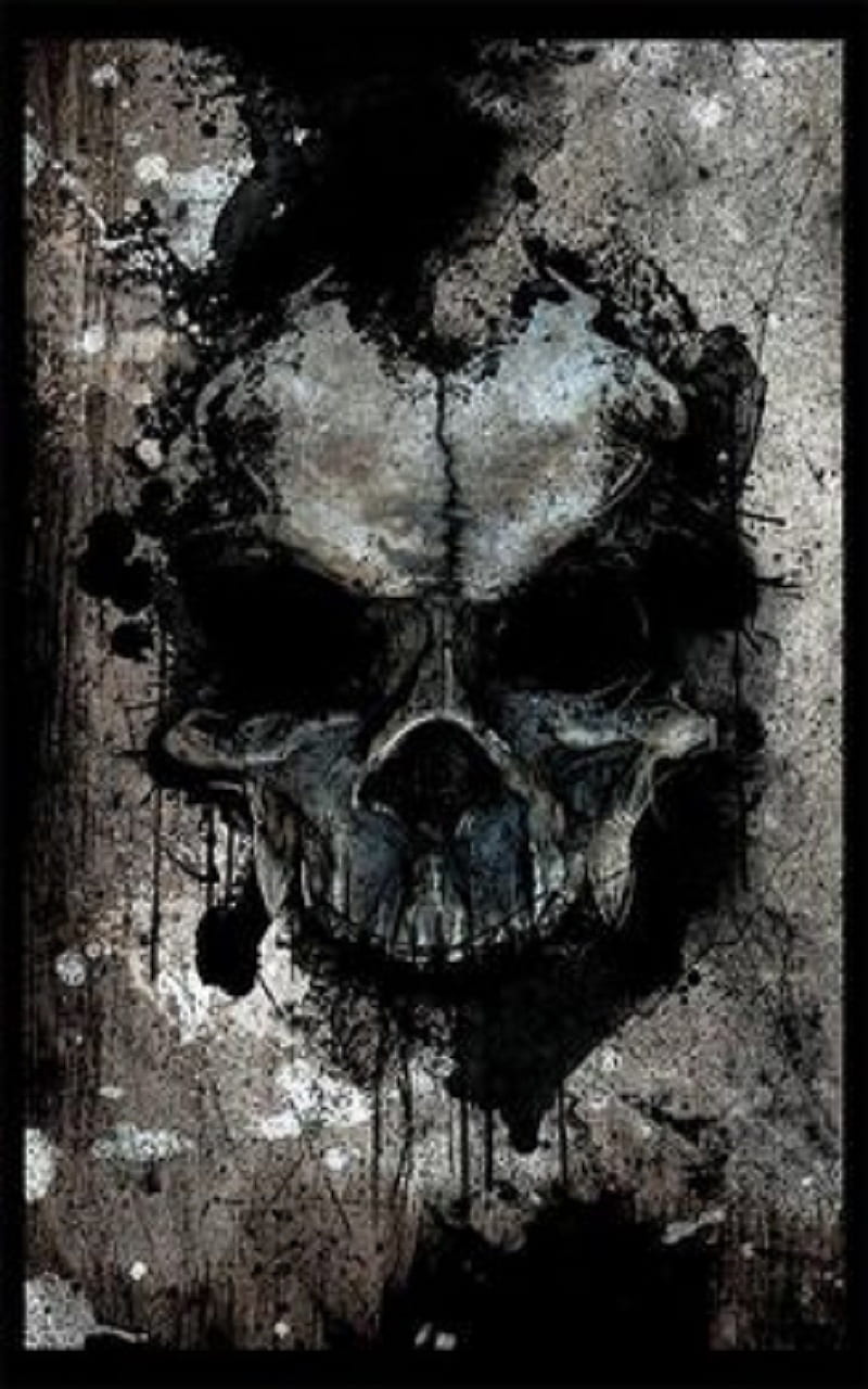Skull, abstract, black, dark, goth, HD phone wallpaper | Peakpx