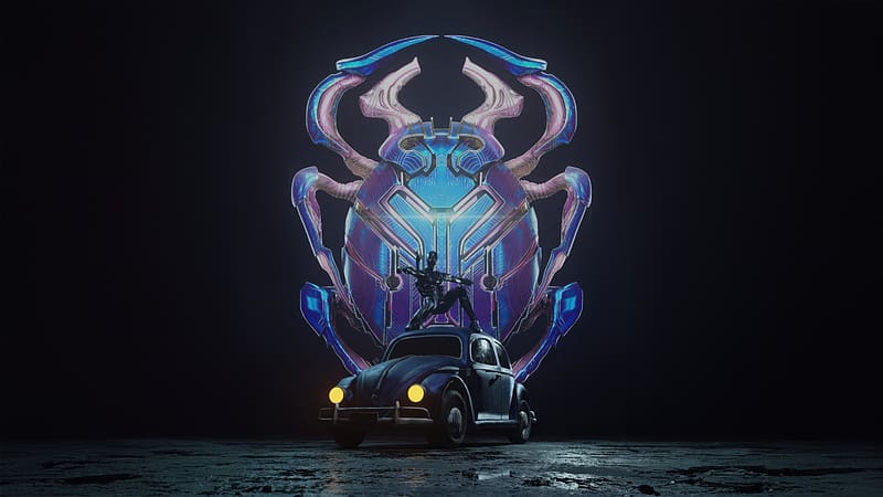 Blue Beetle Movie Poster , blue-beetle, 2023-movies, movies, superheroes, artist, artwork, digital-art, HD wallpaper