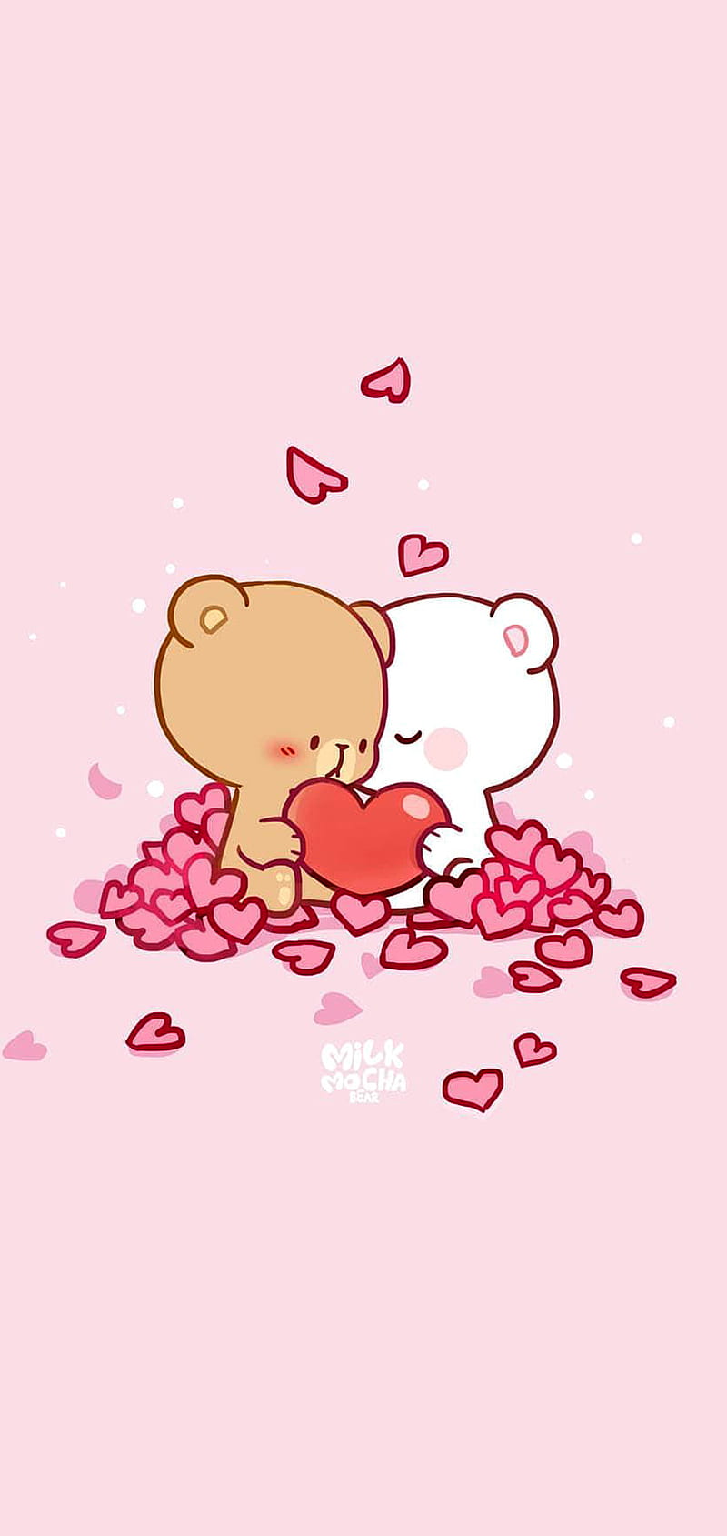 Cute teddy Bear pink, bear, bunny, cute, milk mocha, milk mocha bear, pink,  rabbit, HD phone wallpaper | Peakpx