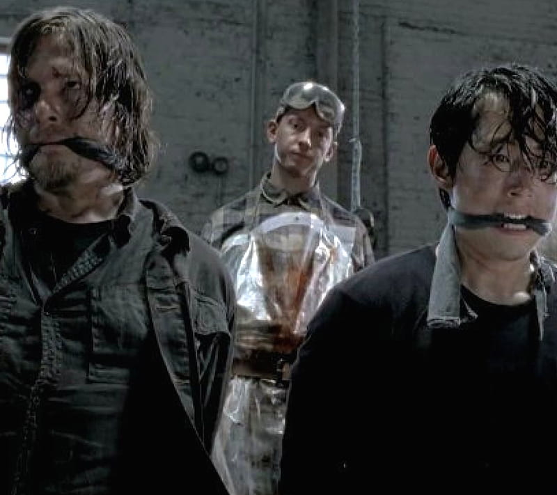TwD Daryl and Glenn, dead, season5, the, walking, HD wallpaper