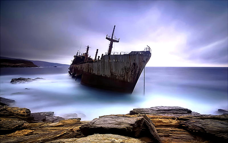 Barco oxidado abandonado, playa, barco, océano, oxidado, viejo, abandonado,  Fondo de pantalla HD | Peakpx