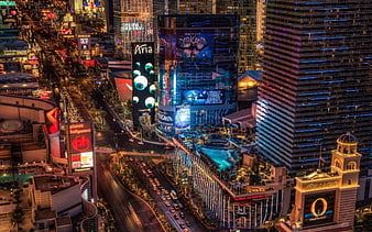 Wallpaper night, the city, lights, Las Vegas, Nevada images for desktop,  section город - download