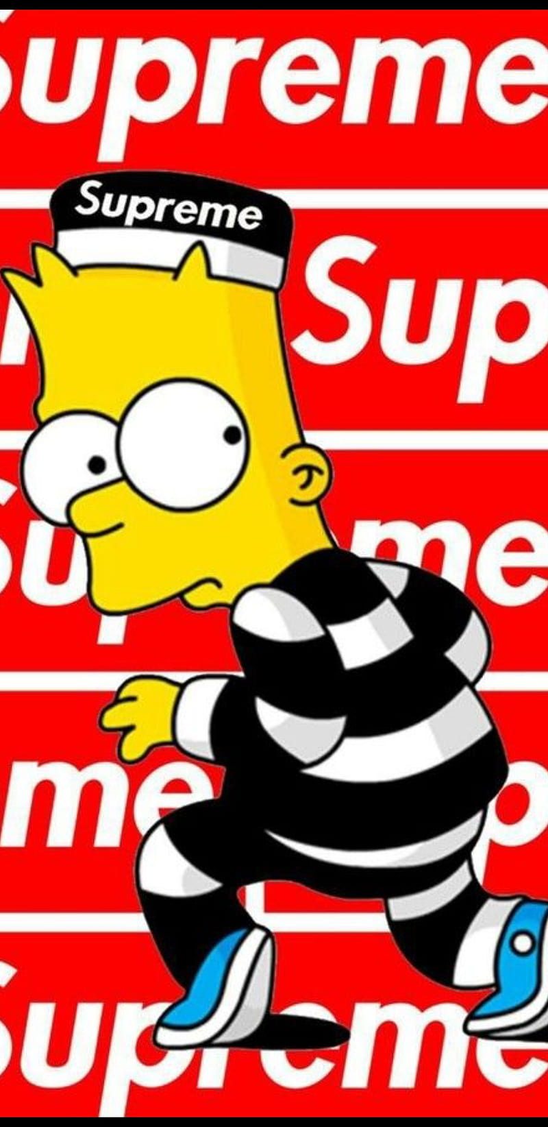 Bart Simpson  Bape x Supreme X NMD HU  Bart simpson art Bart Simpsons  art