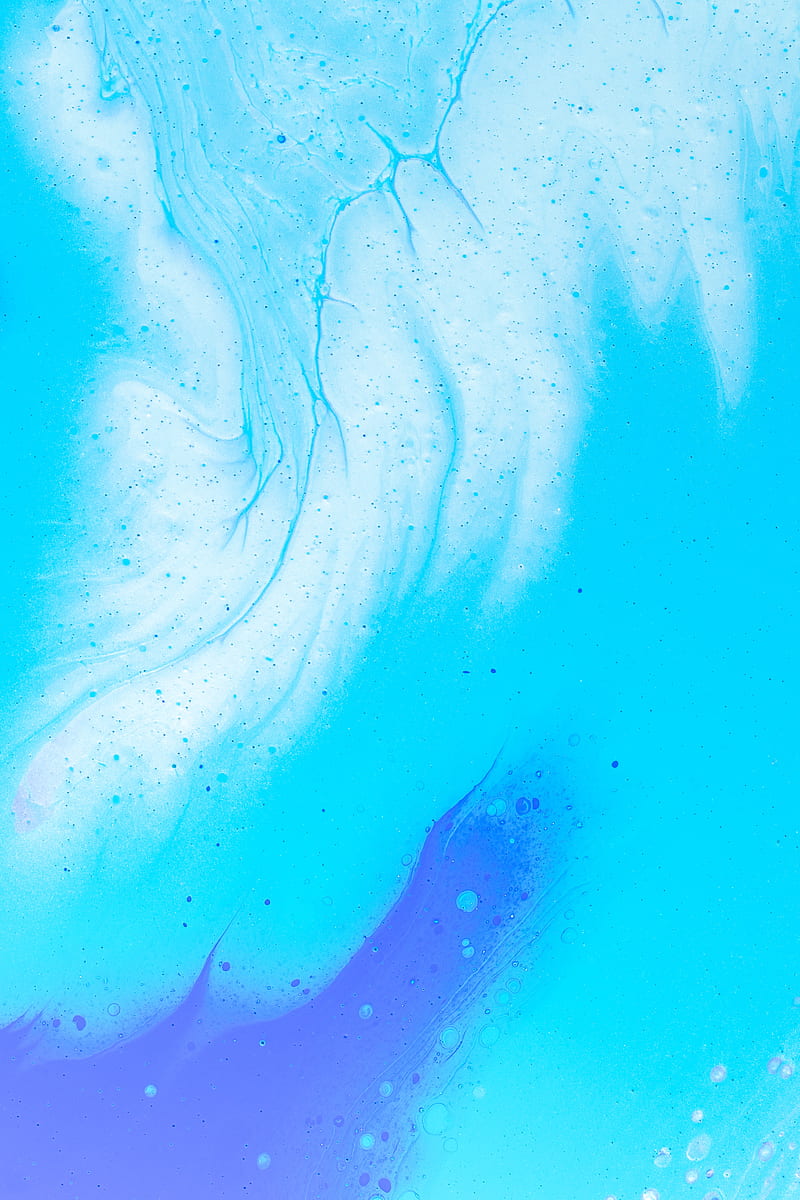 paint, liquid, fluid art, stains, blue, abstraction, HD phone wallpaper