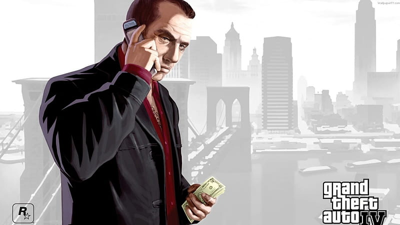 Grand Theft Auto IV - Mikhail Faustin, GTA 4, gta, Gaming, Grand Theft Auto IV, Mikhail Fausten, GTA IV, Open World, Loading Screen, HD wallpaper
