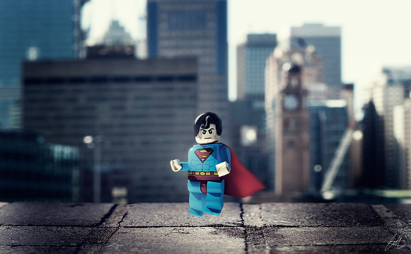 Lego Superman Hero, lego, superman, superheroes, behance, HD wallpaper