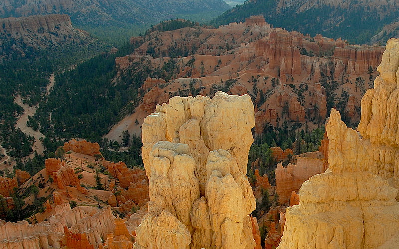 Bryce and Beyond, bryce canyon, mountains, sandstone, canyons, rivers, HD wallpaper