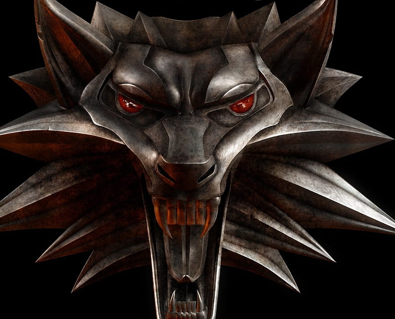 Metal Wolf Pendent, games, horror, witcher 3, HD wallpaper