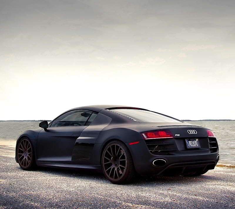 Audi R8, black, cars matt, new, HD wallpaper