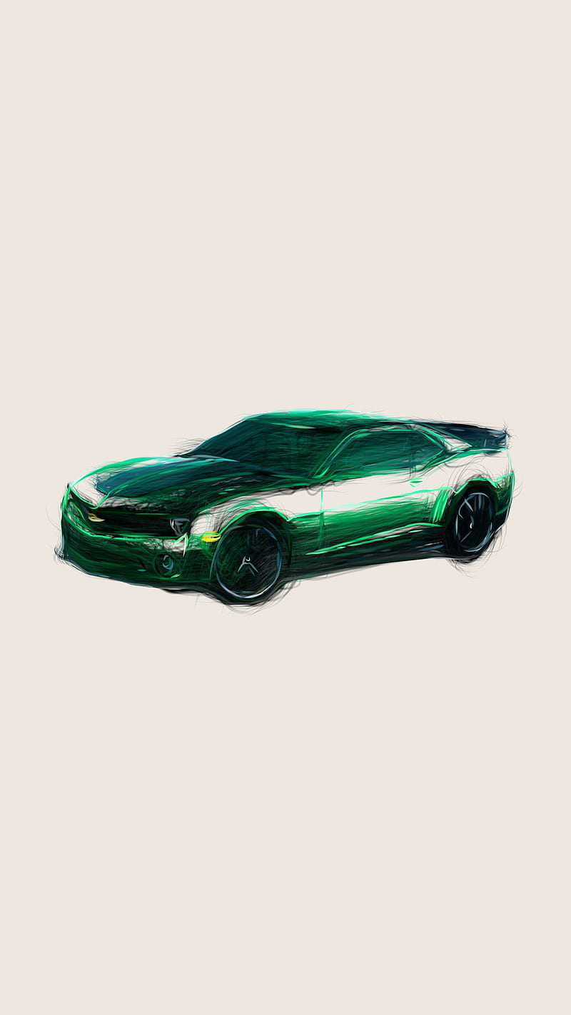 Chevrolet supercar wheels, bonito, drawing, iconic car, lux, luxury car, sport car, transportation, HD phone wallpaper