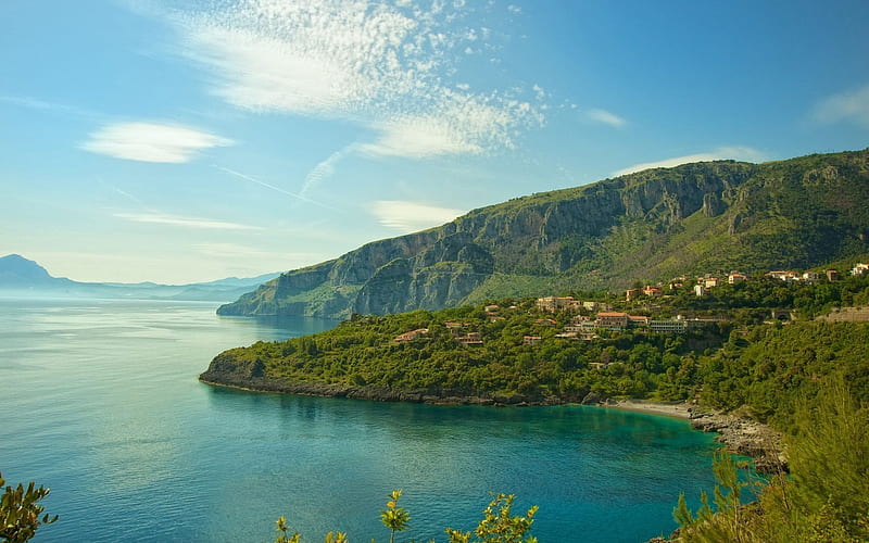 Italy, summer, coast, sea, Serenity, HD wallpaper