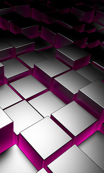 Download 4D Ultra HD Purple Cubes Wallpaper | Wallpapers.com