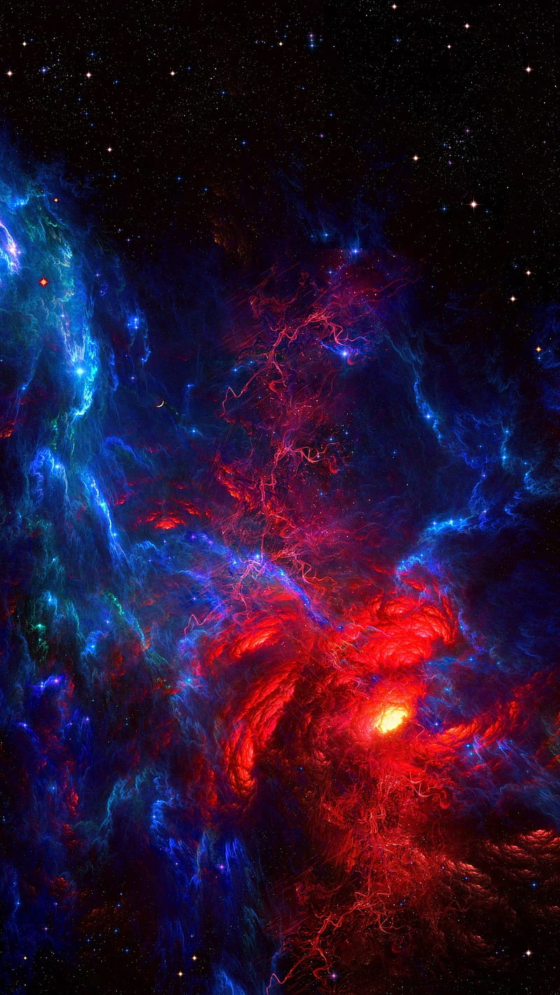Night Colors, birth, blue, cloud, clouds, cosmic, galaxy, nebula, space, universe, university, HD phone wallpaper