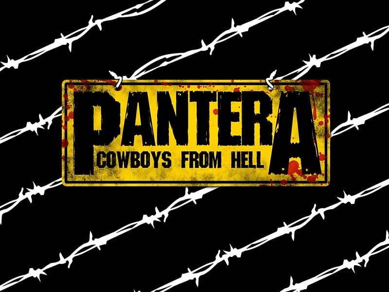 Pantera, board, black, wire, cowboys from hell, HD wallpaper