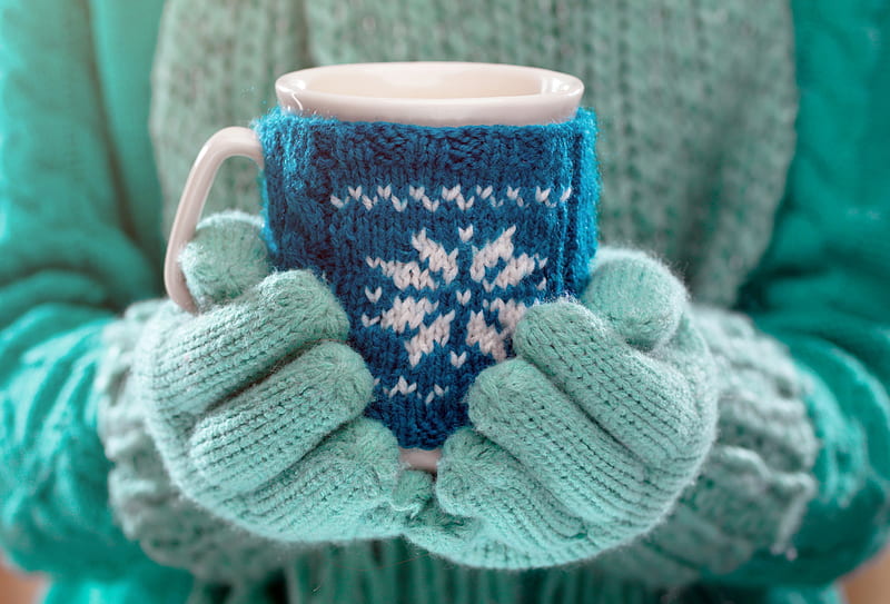 Winter Drink, hands, cacao, coffee, cup, winter, HD wallpaper