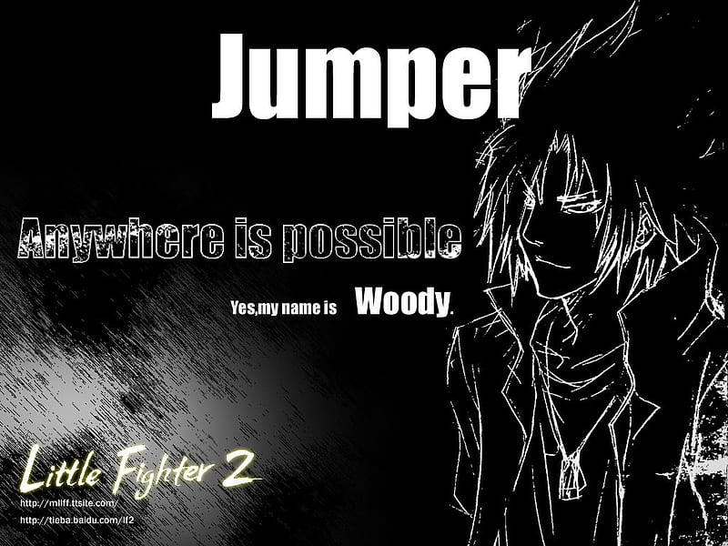 Little Fighter 2-woody jumper, action, little fighter 2, hero, game, black, woody, adventure, jumper, HD wallpaper