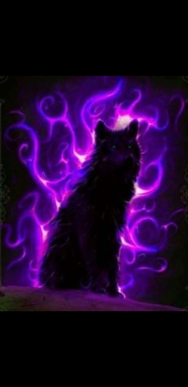 Magic Wolf, black, fire, purple, ultra, HD phone wallpaper