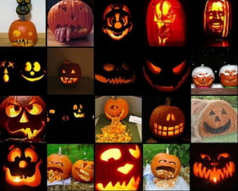 Autumn Halloween Pumpkins Candles Fence Fire Fall Collage HD Fall Collage  Wallpapers  HD Wallpapers  ID 90695