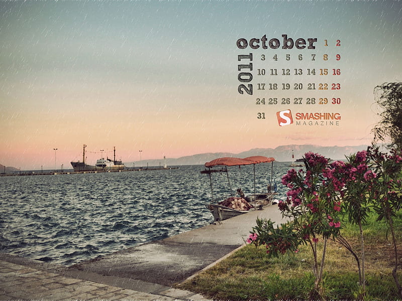 pale-October 2011 - Calendar, HD wallpaper