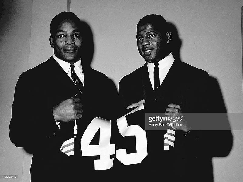 Runningbacks Jim Brown and Ernie Davis, of the Cleveland Browns,. Jim brown, Ernie davis, Cleveland browns football, HD wallpaper