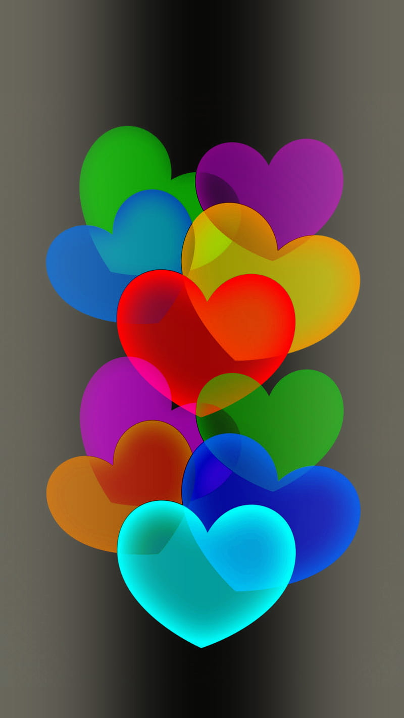 heart multi, coeur, heart, love, romance, HD phone wallpaper