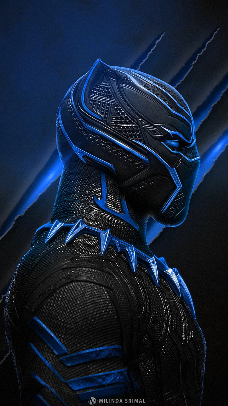 Black Panther, blue, cool, hero, superhero, HD phone wallpaper