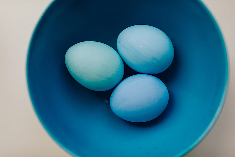 Close-up Of Blue Eggs On A Bowl, HD wallpaper