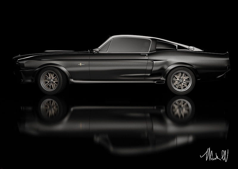 Mustang GT500, mustang, gt, gt500, ford, car, black, shelby, tuning, HD wallpaper