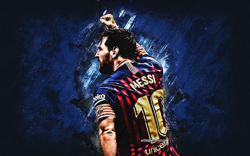 Lionel Messi, creative art, Argentine footballer, striker, Barcelona FC, La Liga, soccer, Leo Messi, Super football player, HD wallpaper
