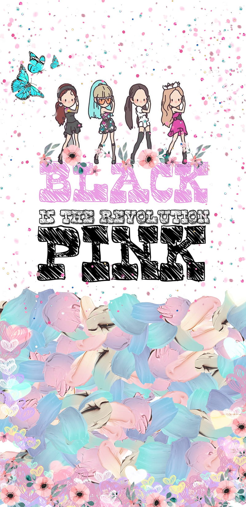 BLACKPINK, berkedip, chibi, penuh warna, cewek, kpop, samsung, wallpaper ponsel HD | piksel puncak