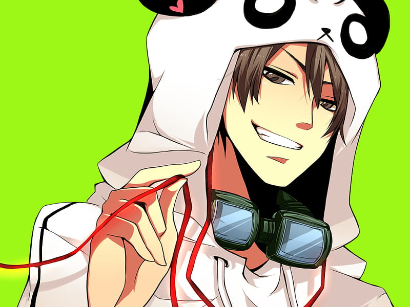 boy, anime, panda, cute, manga