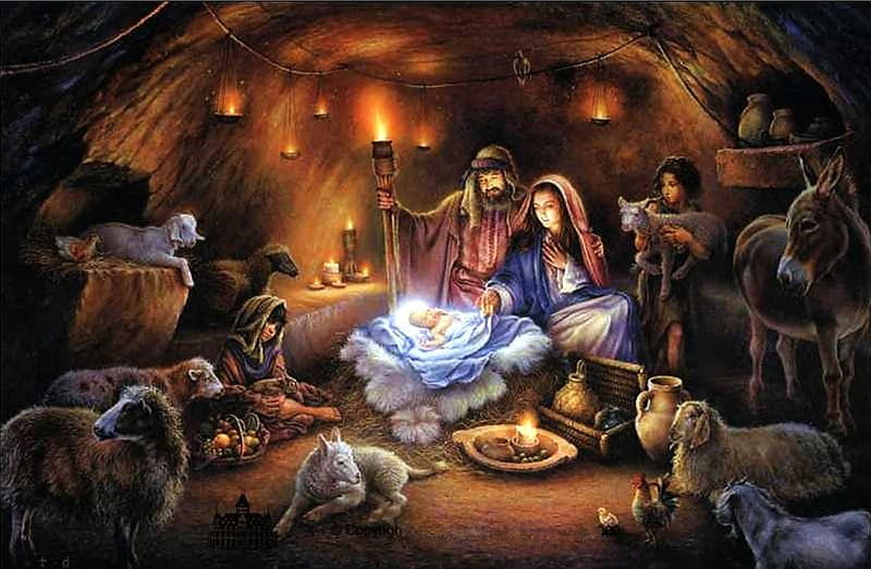 A BABY IS BORN, JESUS, BABY, MARY, BARN, MOTHER, HD wallpaper