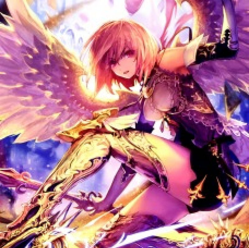 Angel, armor, art, pretty, wings, girl, tachikawa mushimaro, bonito, HD wallpaper