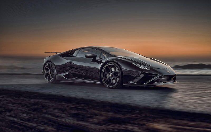 2021, Novitec Lamborghini Huracan EVO RWD front view, exterior, black ...