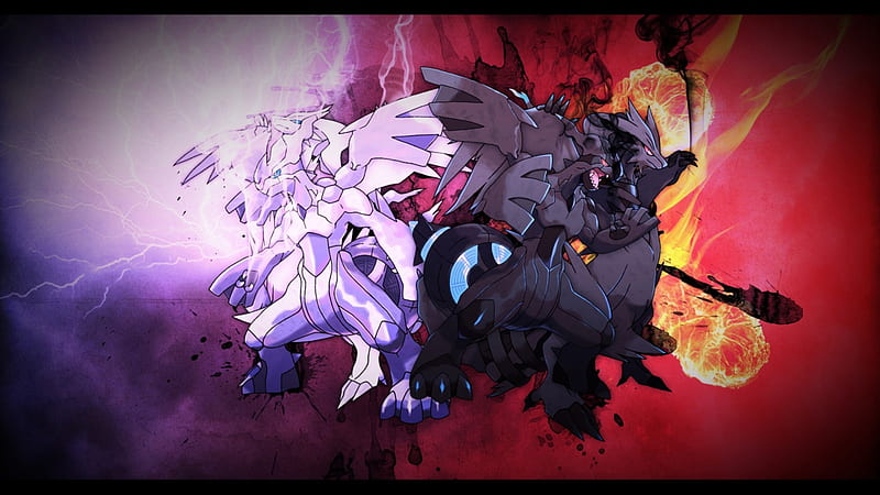 Reshiram Zekrom Merged Reshiram Pokemon Dragon Mixed Zekrom Combined HD Wallpaper Peakpx