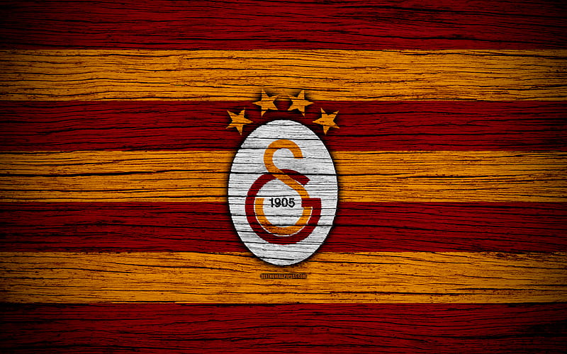 Galatasaray Turkey, wooden texture, Super Lig, soccer, football club, FC Galatasaray, art, football, Galatasaray FC, HD wallpaper
