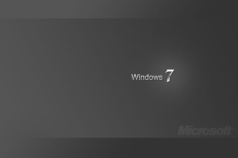 162 - Windows 7, gray, 7, black, microsoft, abstract, silver, windows, cool, windows 7, dark, gris, seven, HD wallpaper
