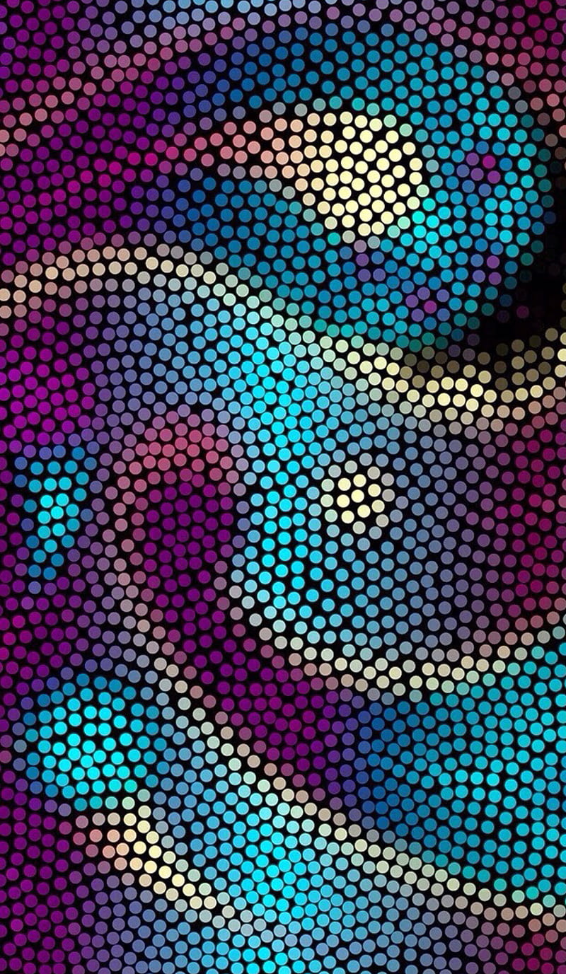Purple Dotted Haze, background, dots, teal, HD phone wallpaper