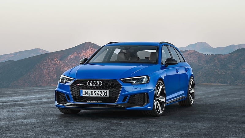 Audi RS4, Audi, RS4, blue, car, HD wallpaper