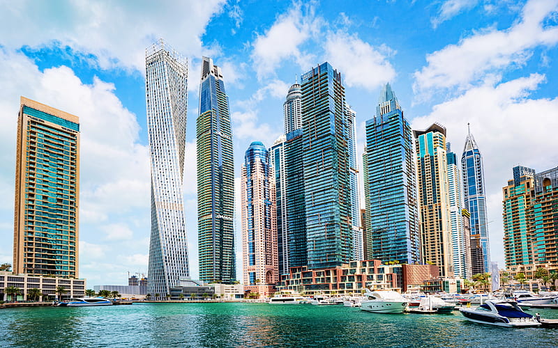 Dubai, modern buildings, cityscapes, skyscrapers, United Arab Emirates, UAE, R, HD wallpaper