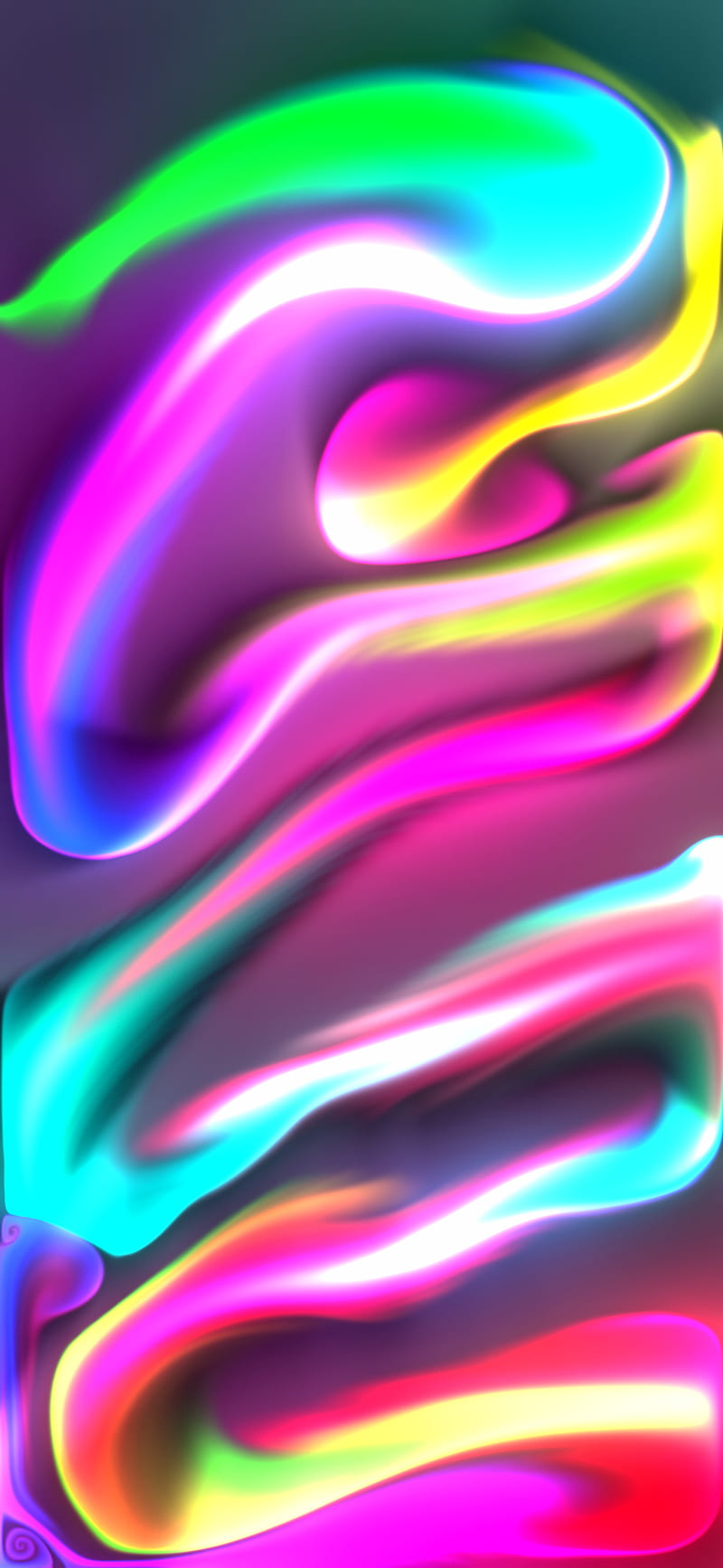 Ribbon Dance, abstract, art, bonito, colorful, cool, neon, rainbow, HD phone wallpaper