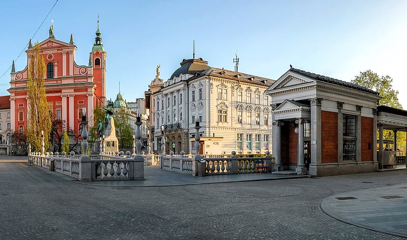 capital, ljubljana, city, slovenia, architecture, buildings, HD wallpaper