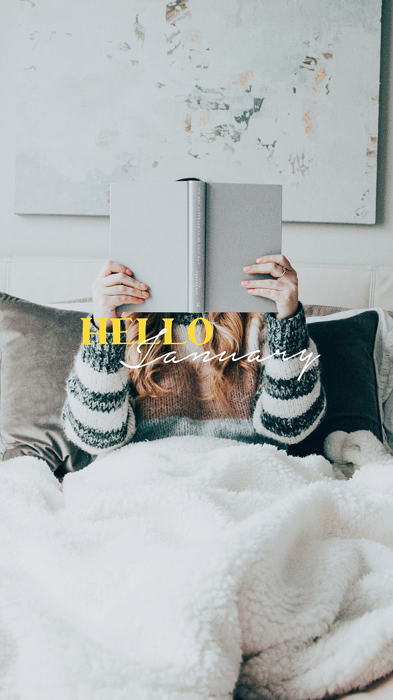 Cozy & Calm, Ho, book, girl, home, january, new year, warm, winter, HD phone wallpaper