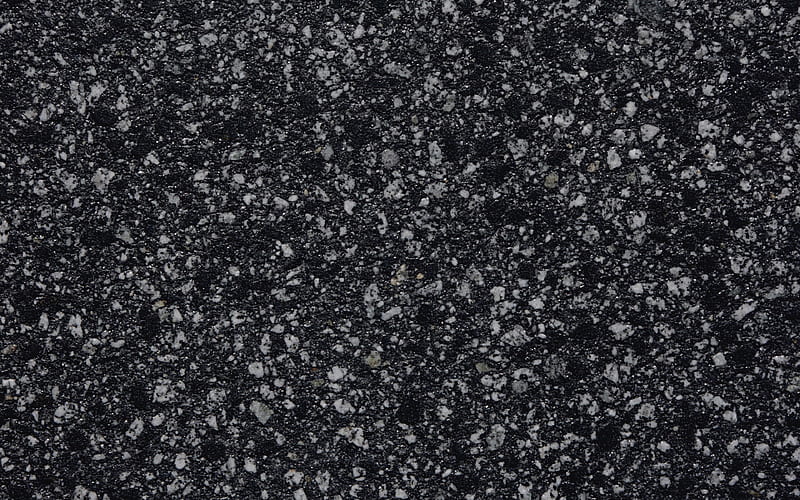 black asphalt texture black stone background, black stones, road texture, macro, asphalt, road, black backgrounds, HD wallpaper