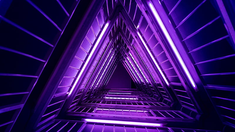 Purple Ladder Light Minimalist, HD wallpaper