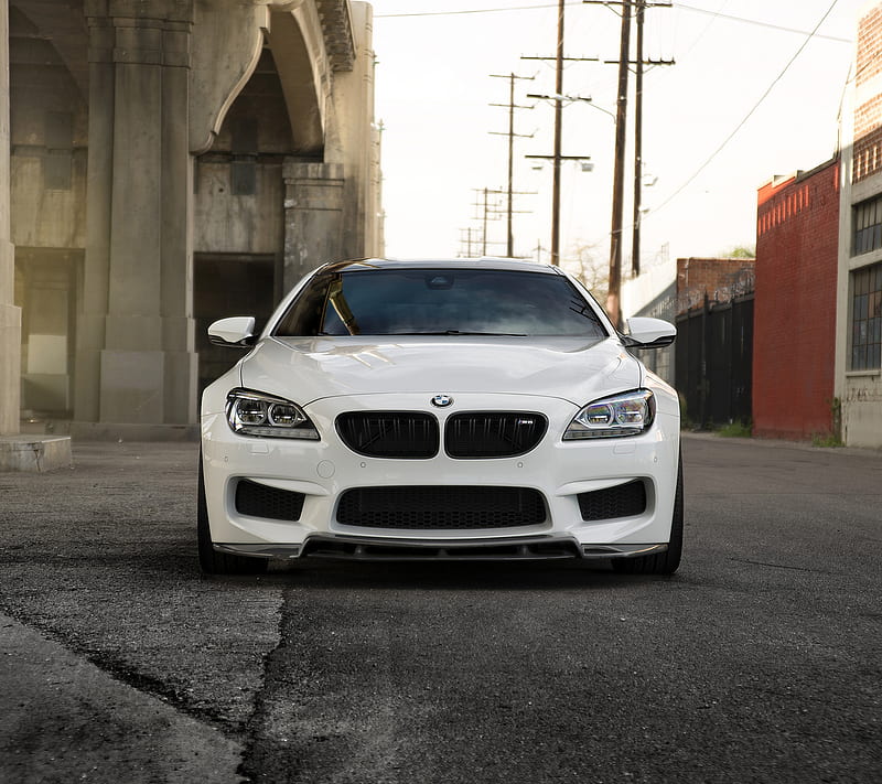 BMW M6, car, front view, gran coupe, tuning, white, HD wallpaper | Peakpx